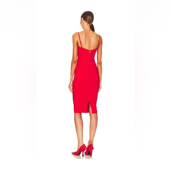 NWT NOOKIE ALLURE Red Cherry Midi Dress Size Medium - Picture 6 of 12